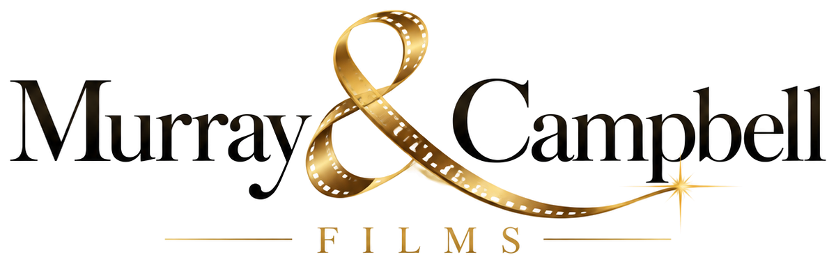 Murray & Campbell Films, gold film ribbon logo